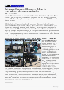 Catamarca: Continúa el bloqueo en Belén a las exportaciones mineras contaminantes