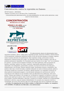 Concentración contra la represión en Zamora