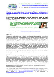 Eficacia de la moxibustión y el Arsenicum Álbum a la 30ch, como terapia alternativa en el tratamiento del síndrome diarreico en el cerdo