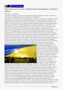 Elecciones en Ucrania: Legitimación del golpismo y ofensiva militar