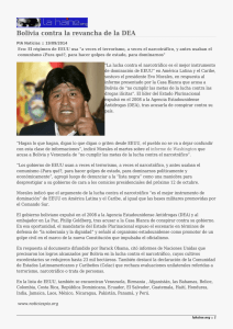 Bolivia contra la revancha de la DEA