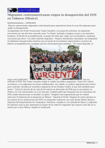 Migrantes centroamericanos exigen la desaparición del INM en Tabasco (México)