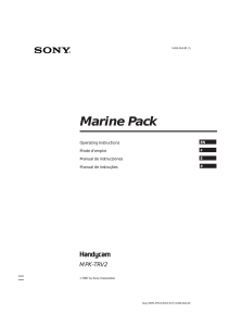 Marine Pack MPK-TRV2 Operating Instructions Mode d’emploi