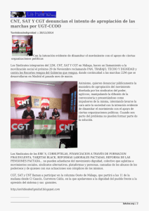 CNT, SAT Y CGT denuncian el intento de apropiación de... marchas por UGT-CCOO