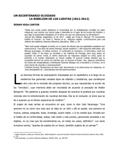 UN BICENTENARIO OLVIDADO LA REBELION DE LOS LUDITAS (1812-2012)  RENAN VEGA CANTOR