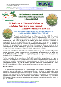 Sociedad Cubana de Medicina Veterinaria para casos de Desastres (SCMVD)