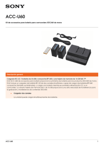 ACC-U60 Kit de accesorios para batería para camcorders XDCAM de mano