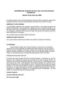 INFORME DEL ESTADO ACTUAL DEL VOLCÁN GUAGUA PICHINCHA