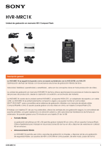HVR-MRC1K Unidad de grabación en memoria HDV Compact Flash