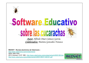 Software educativo sobre las cucarachas