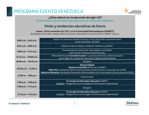 PROGRAMA EVENTO VENEZUELA Visión y tendencias educativas de futuro