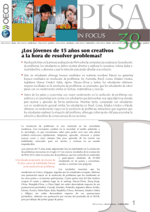 PISA in Focus. ¿Los jóvenes de 15 años son creativos a la hora de resolver problemas?