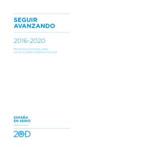 SEGUIR AVANZANDO 2016-2020 ESPAÑA