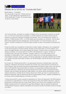 Misión de la OTAN en &#34;Cerizia del Este&#34;