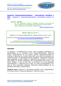 Alopecia (hiposomatotropismo – Dermatosis sensible a GH)