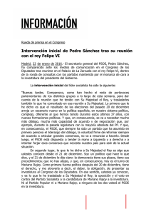 [Lee aquí en PDF la intervención inicial de Pedro Sánchez tras su entrevista con el rey Felipe VI]