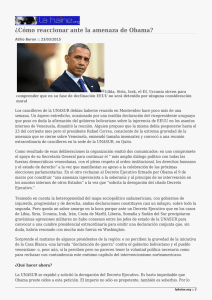 ¿Cómo reaccionar ante la amenaza de Obama?