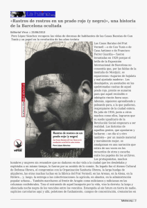 «Rastros de rostros en un prado rojo (y negro)», una... de la Barcelona ocultada