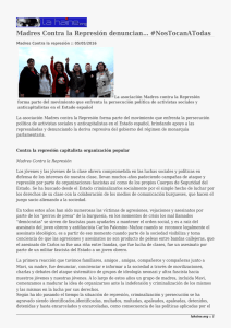 Madres Contra la Represión denuncian… #NosTocanATodas
