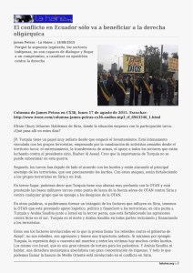 El conflicto en Ecuador sólo va a beneficiar a la... oligárquica