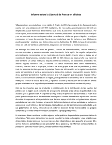 Informe sobre la Libertad de Prensa en el Meta