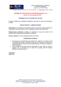 INFORME DEL ESTADO DEL VOLCÁN REVENTADOR No. 316