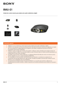RMU-01 • Unidad de control remoto para sistema de audio inalámbrico digital