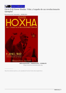 [Acto 9-J] Enver Hoxha: Vida y Legado de un revolucionario ejemplar blog.reconstruccioncomunista.org