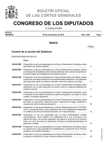 CONGRESO DE LOS DIPUTADOS BOLETÍN OFICIAL DE LAS CORTES GENERALES ÍNDICE