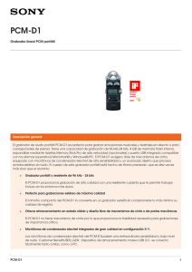 PCM-D1 Grabador lineal PCM portátil
