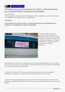 CSI denuncia al ayuntamiento de Avilés y a ibermutuamur