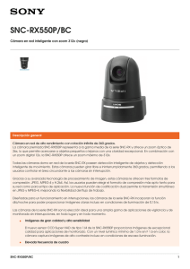 SNC-RX550P/BC Cámara en red inteligente con zoom 312x (negra)