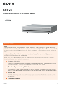NSR-25 Grabador de videovigilancia en red con capacidad de 250 GB