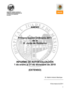 INFORME DE AUTOEVALUACIÓN 1 de enero al 31 de diciembre de 2010 (Extenso)