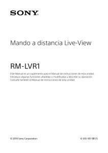 RM-LVR1 Mando a distancia Live-View