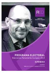 Programa electoral Elecciones Parlamento Europeo 2014 1