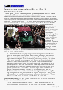 Insurrección e intervención militar en Libia (I)