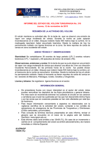 INFORME DEL ESTADO DEL VOLCÁN TUNGURAHUA No. 316