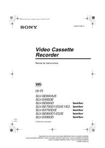 Video Cassette Recorder SLV-SE600A/E SLV-SX600E