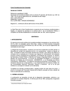 Corte Constitucional de Colombia Sentencia C-333/03 Referencia: expediente D-4283