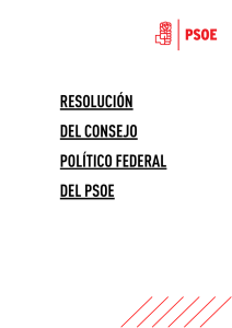 RESOLUCIÓN DEL CONSEJO POLÍTICO FEDERAL DEL PSOE