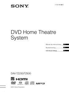 DVD Home Theatre System DAV-TZ230/TZ630 Manual de instrucciones