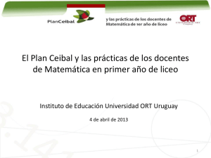 El Plan CEIBAL y las prácticas de los docentes de Matemática en primer año de liceo