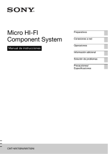 Micro HI-FI Component System Manual de instrucciones