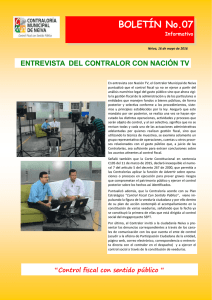 Entrevista del Contralor con Nación TV