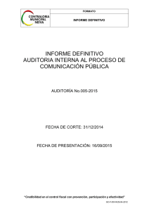 Proceso Comunicación Pública 2015