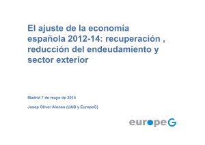 El ajuste de la economía española 2012-14: recuperación , sector exterior