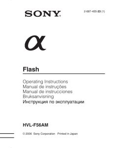 Flash HVL-F56AM Operating Instructions Manual de instruções