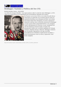 Heidegger: Nazismo y Política del Ser (VI)