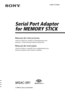 Serial Port Adaptor for MEMORY STICK Manual de instrucciones Manual de instruções